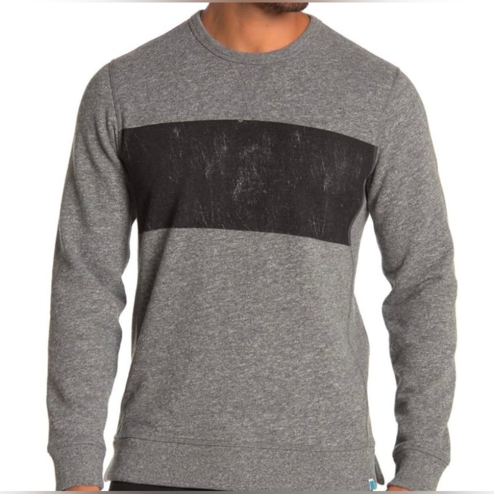JASON SCOTT Men's Distressed Crew Neck Sweatshirt
